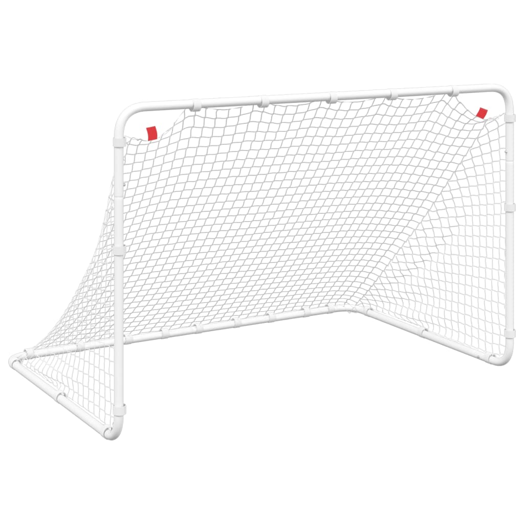 Voetbaldoel 122x81x81 cm staal wit - AllerleiShop