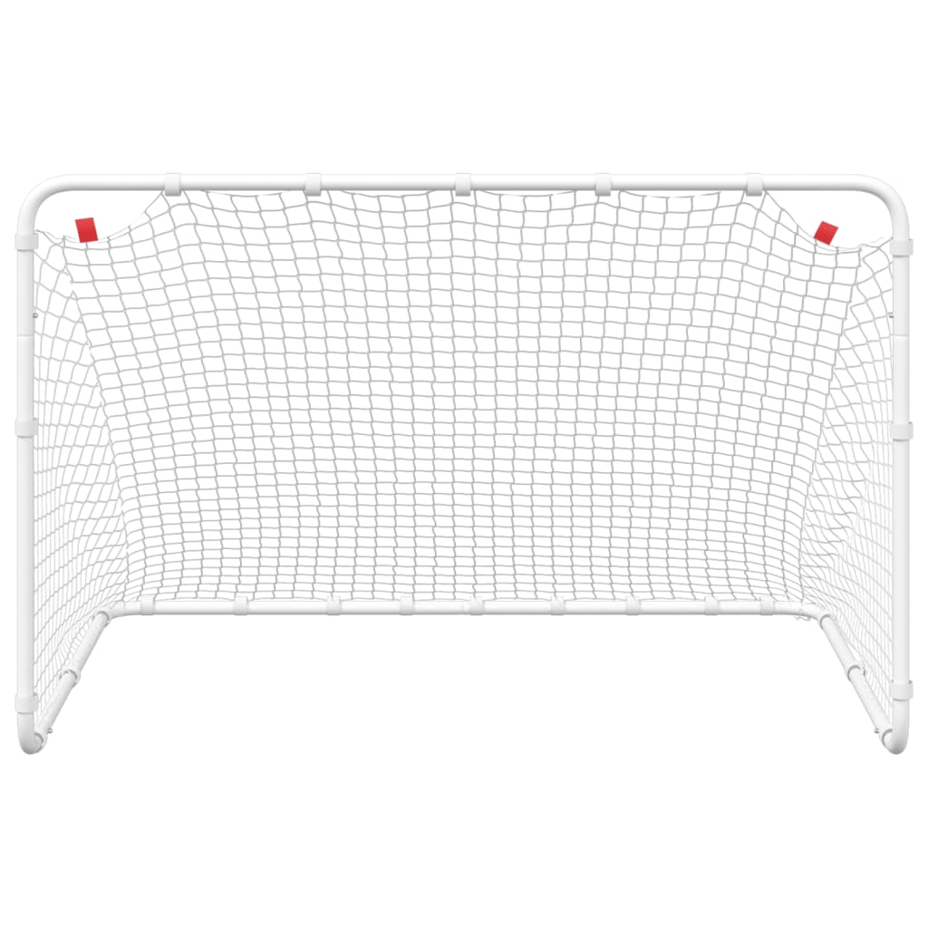 Voetbaldoel 122x81x81 cm staal wit - AllerleiShop