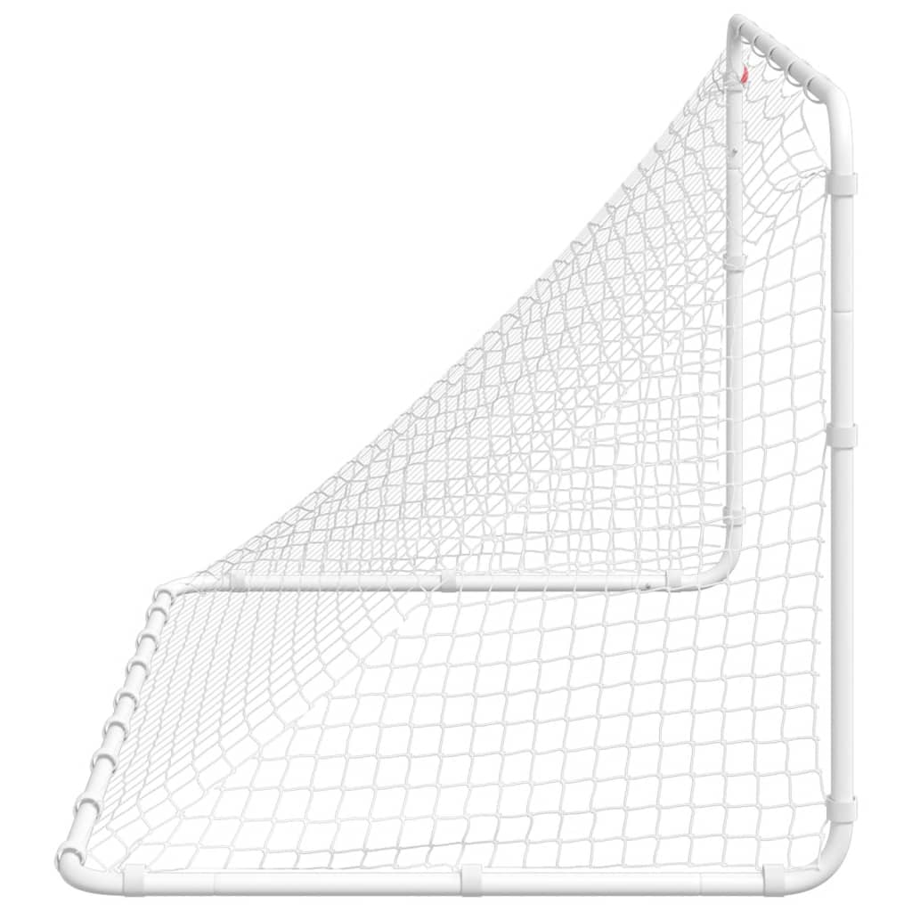 Voetbaldoel 122x81x81 cm staal wit - AllerleiShop