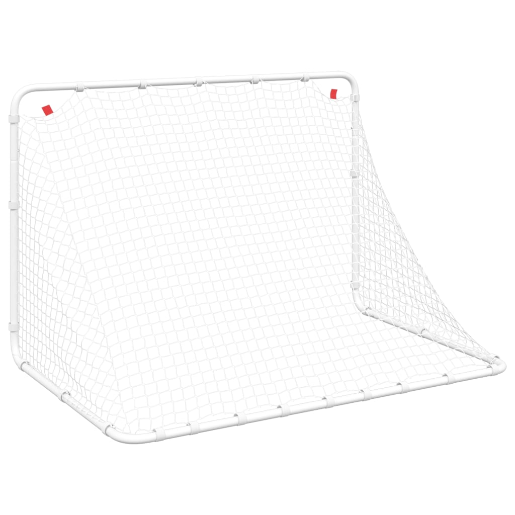 Voetbaldoel 122x81x81 cm staal wit - AllerleiShop