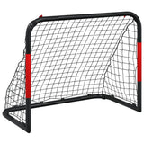 Voetbaldoel met net 90x48x71 cm staal rood en zwart - AllerleiShop