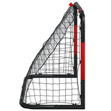 Voetbaldoel met net 90x48x71 cm staal rood en zwart - AllerleiShop