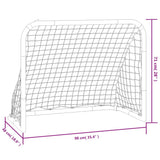 Voetbaldoel met net 90x48x71 cm staal rood en zwart - AllerleiShop