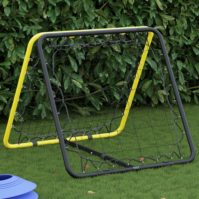 Voetbalrebounder dubbelzijdig verstelbaar staal geel en zwart - AllerleiShop