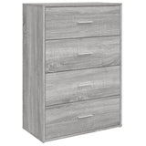 Dressoirs 2 st 60x31x84 cm bewerkt hout grijs sonoma eikenkleur - AllerleiShop