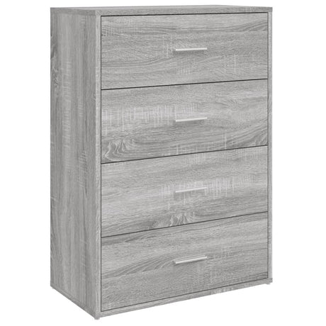 Dressoirs 2 st 60x31x84 cm bewerkt hout grijs sonoma eikenkleur - AllerleiShop