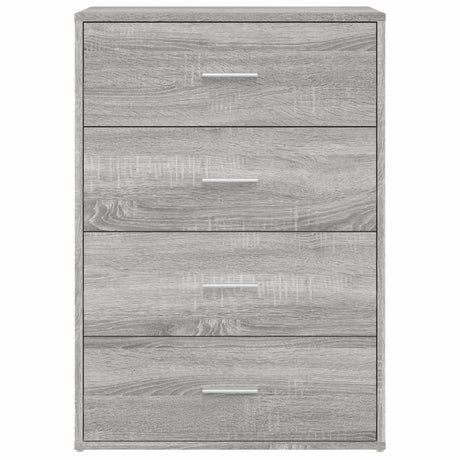 Dressoirs 2 st 60x31x84 cm bewerkt hout grijs sonoma eikenkleur - AllerleiShop