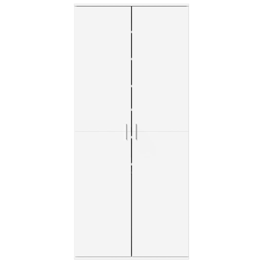 Schoenenkast 80x39x178 cm bewerkt hout wit - AllerleiShop