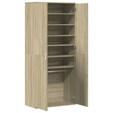 Schoenenkast 80x39x178 cm spaanplaat sonoma eikenkleurig - AllerleiShop