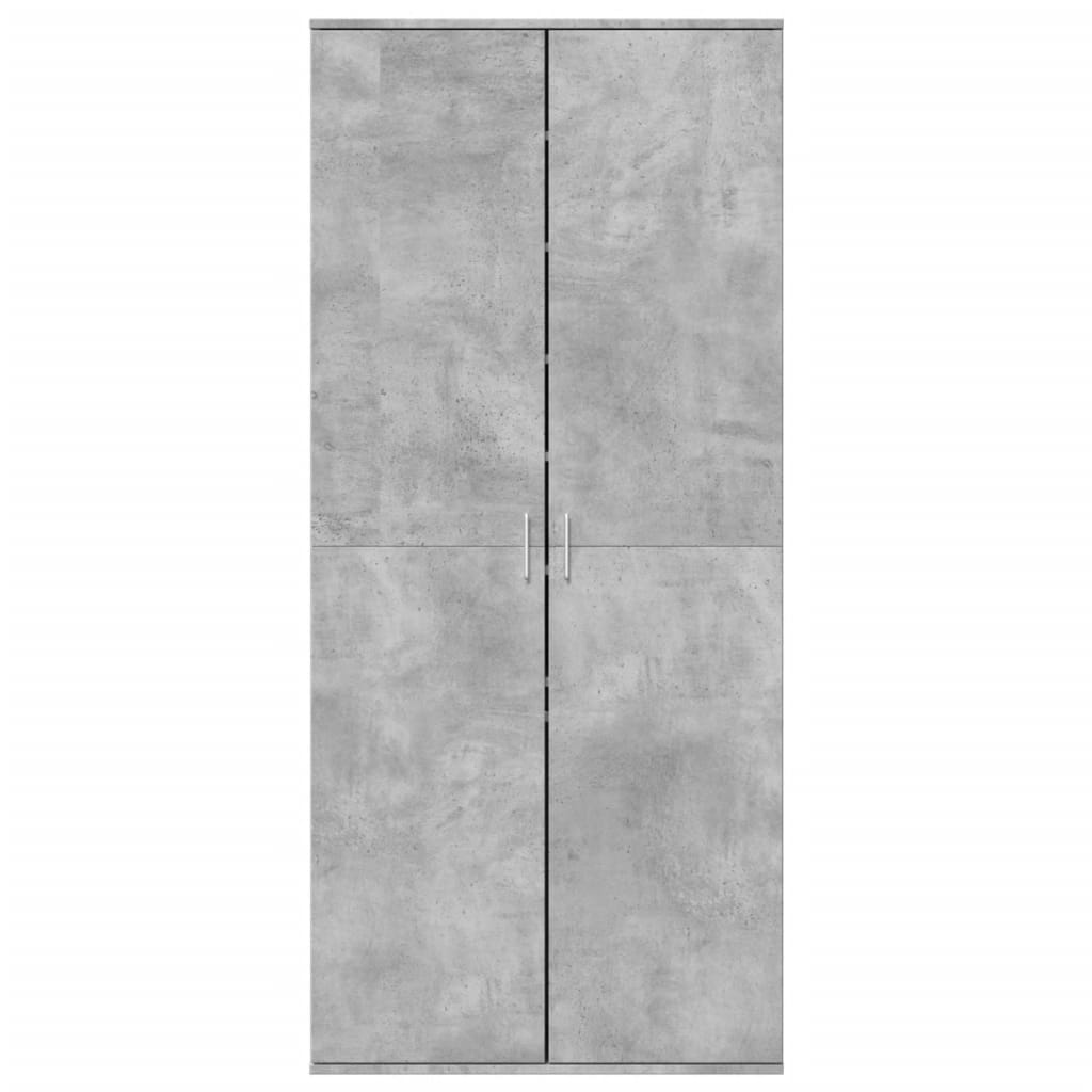 Schoenenkast 80x39x178 cm spaanplaat betongrijs - AllerleiShop