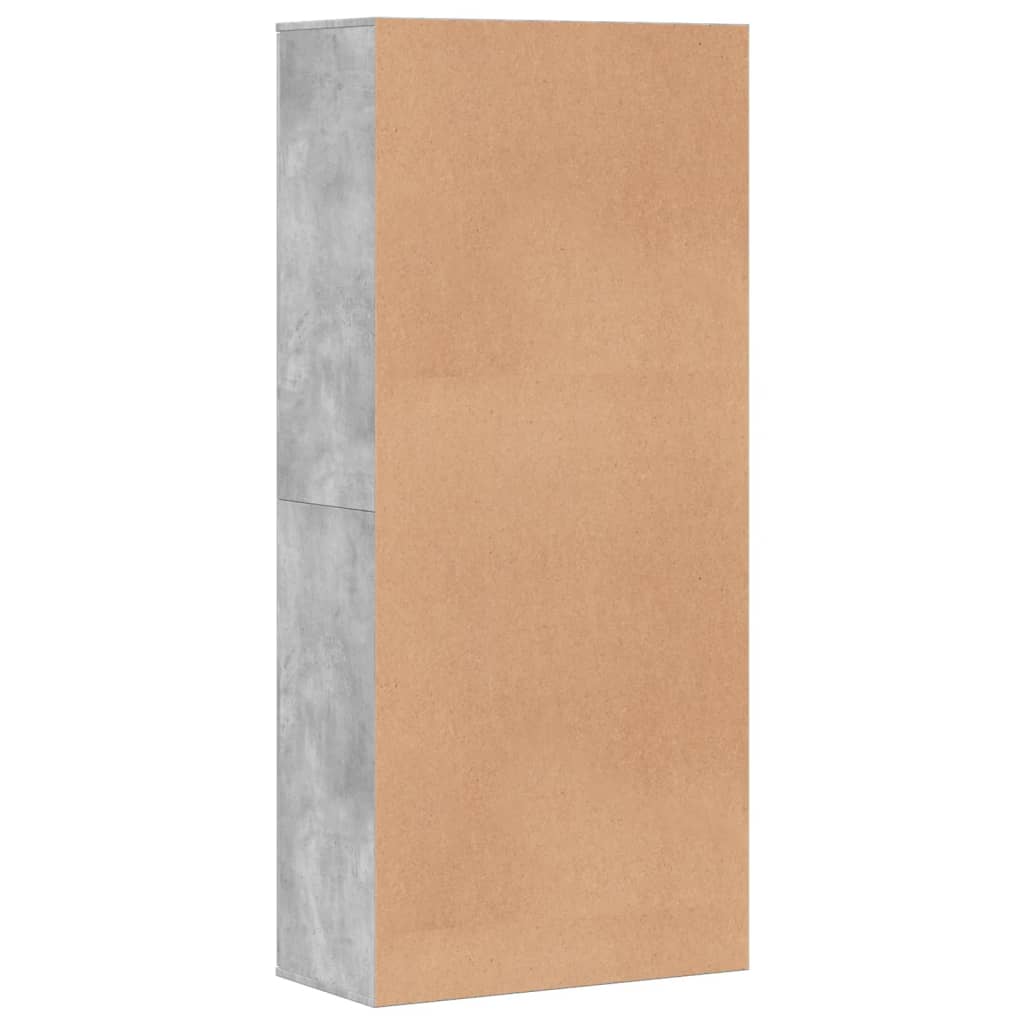 Schoenenkast 80x39x178 cm spaanplaat betongrijs - AllerleiShop