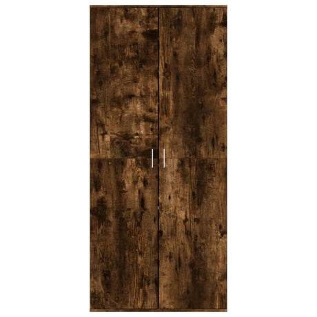 Schoenenkast 80x39x178 cm bewerkt hout gerookt eikenkleurig - AllerleiShop