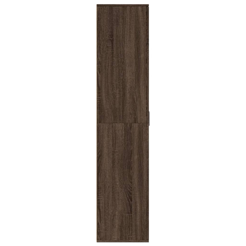 Schoenenkast 80x39x178 cm bewerkt hout bruin eikenkleur