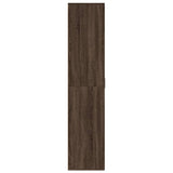 Schoenenkast 80x39x178 cm bewerkt hout bruin eikenkleur