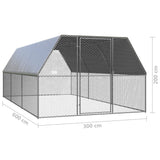 Kippenhok 3x6x2 m gegalvaniseerd staal - AllerleiShop