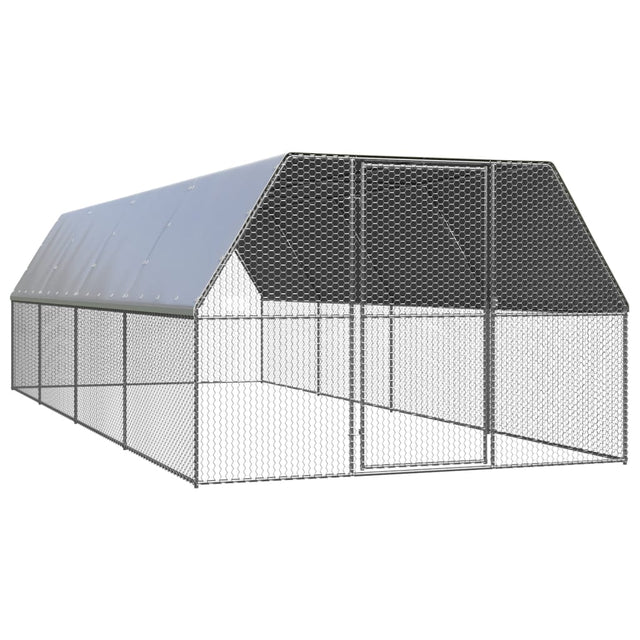 Kippenhok 3x8x2 m gegalvaniseerd staal - AllerleiShop