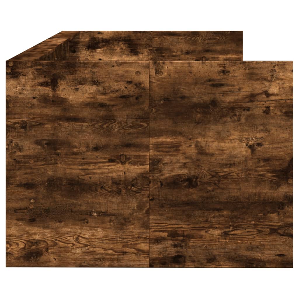 Slaapbank met lades zonder matras 90x190 cm gerookt eikenkleur