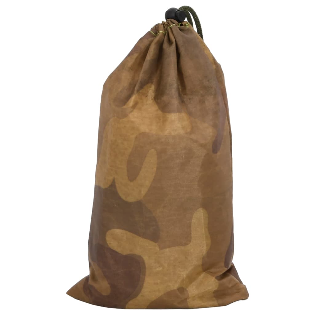 Camouflagenet met opbergzak 292x213 cm zandkleurig