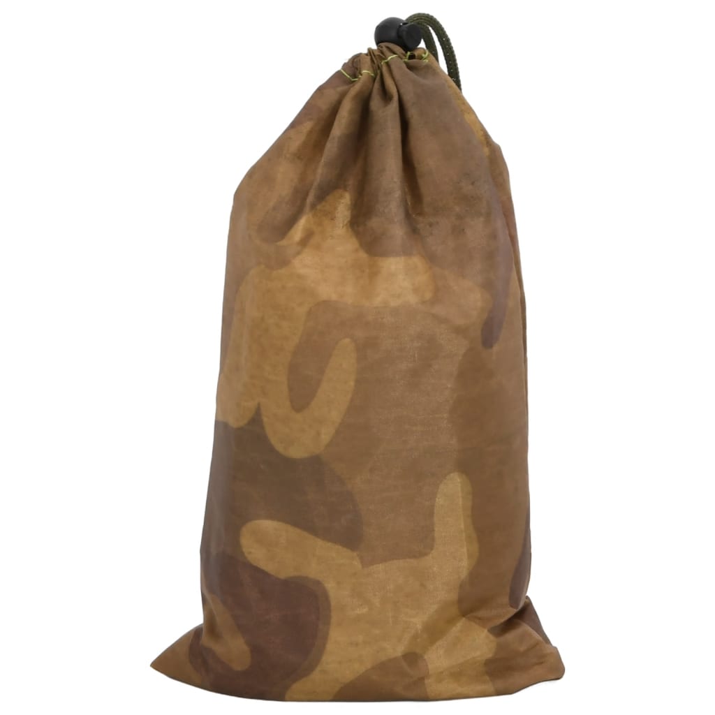 Camouflagenet met opbergzak 600x414 cm zandkleurig