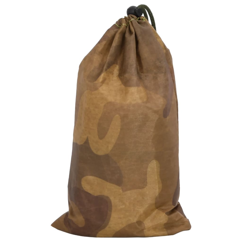 Camouflagenet met opbergzak 833x609 cm zandkleurig