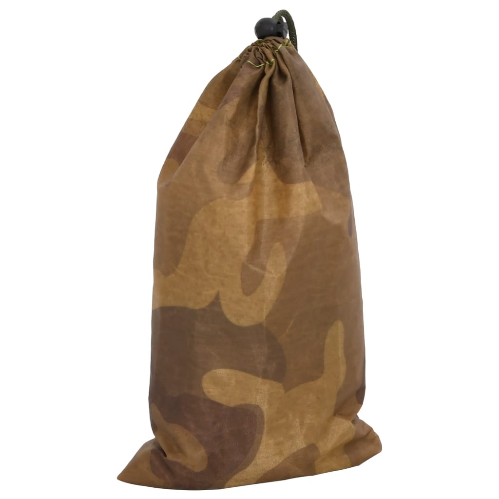 Camouflagenet met opbergzak 833x609 cm zandkleurig
