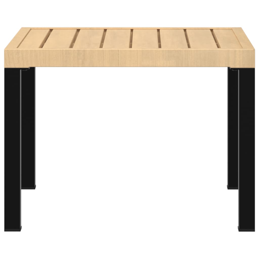 Tuinsalontafel 55x55x39,5 cm gepoedercoat staal zwart - AllerleiShop