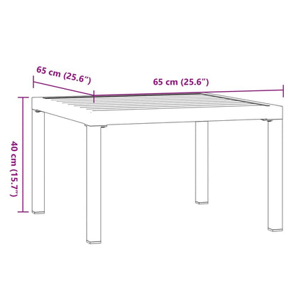 Tuintafel 65x65x40 cm aluminium zwart - AllerleiShop