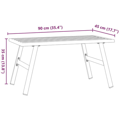 Tuintafeltje 90x45x35 cm gepoedercoat staal zwart - AllerleiShop