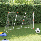 Kindervoetbaldoel met ballen 2-in-1 184x64x124 cm wit - AllerleiShop