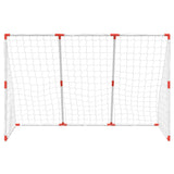 Kindervoetbaldoel met ballen 2-in-1 184x64x124 cm wit - AllerleiShop