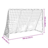 Kindervoetbaldoel met ballen 2-in-1 184x64x124 cm wit - AllerleiShop