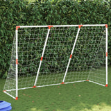 Kindervoetbaldoel met ballen 2-in-1 184x64x124 cm wit - AllerleiShop