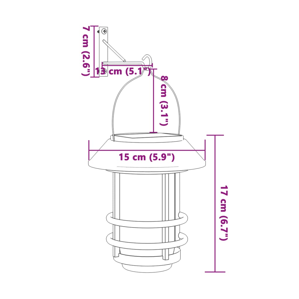 Wandlantaarns voor buiten 2 st solar wit - AllerleiShop