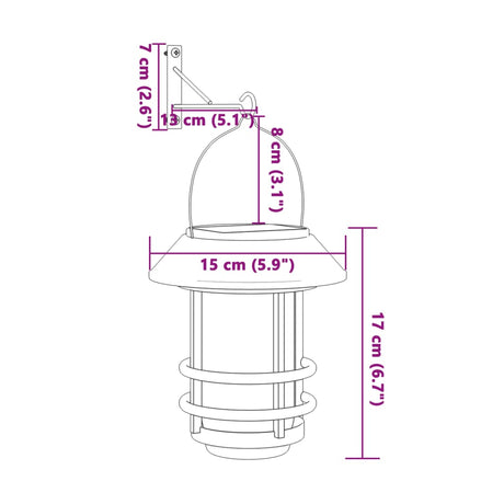 Wandlantaarns voor buiten 2 st solar wit - AllerleiShop