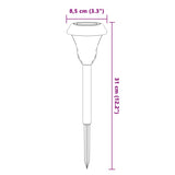 Tuinpadverlichting 12 st solar met grondpennen wit - AllerleiShop