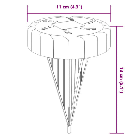 Grondlampen 4 st solar met grondpennen warmwit - AllerleiShop