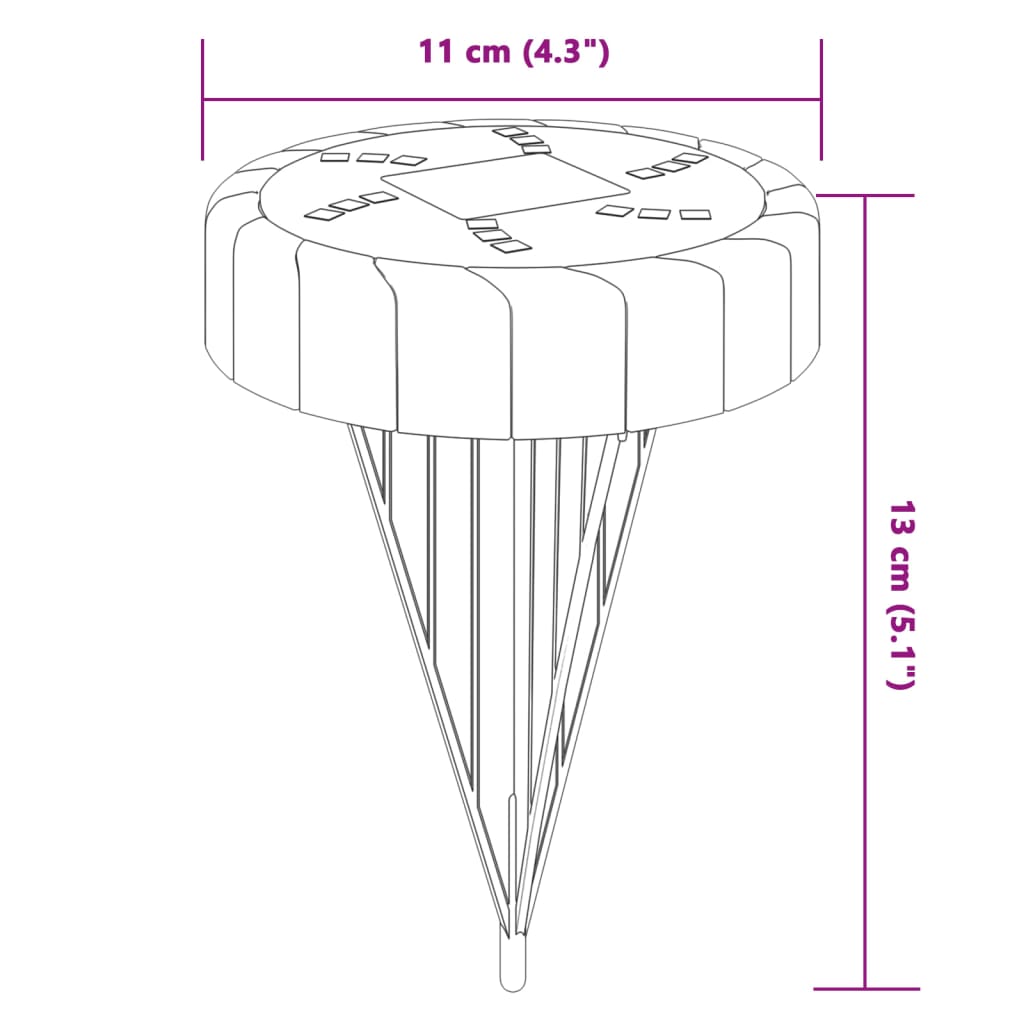 Grondlampen 12 st solar met grondpennen warmwit - AllerleiShop