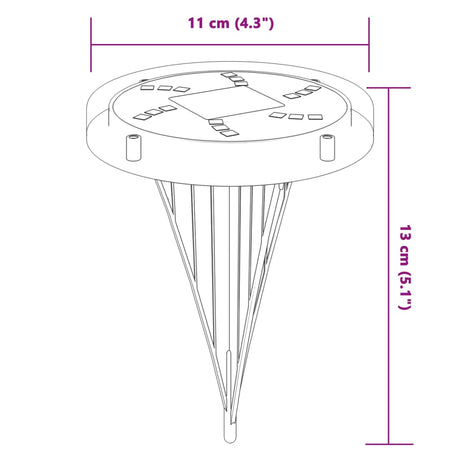 Grondlampen 12 st solar met grondpennen warmwit - AllerleiShop