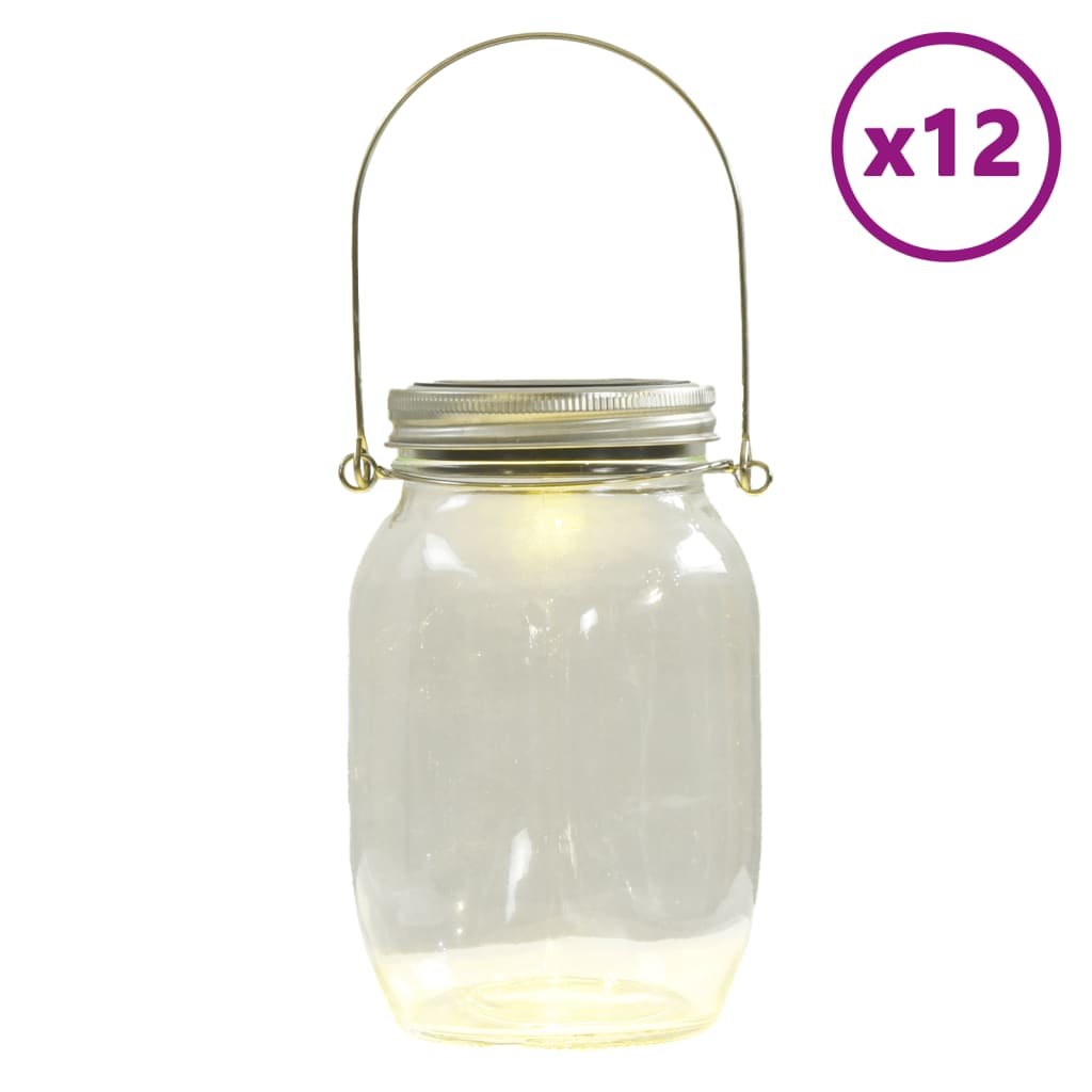 Tuinlantaarns 12 st glas warmwit - AllerleiShop