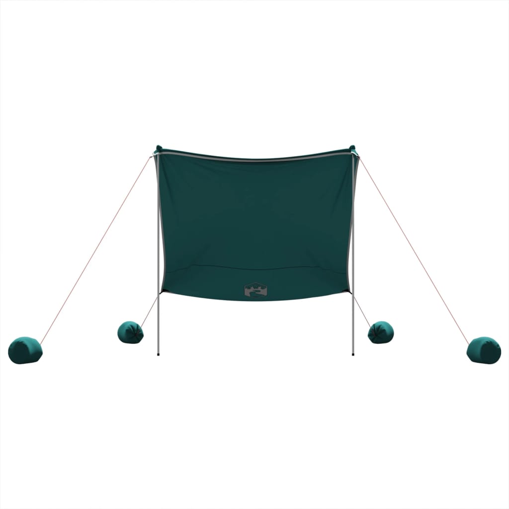 Strandluifel met zandankers 214x236 cm groen - AllerleiShop