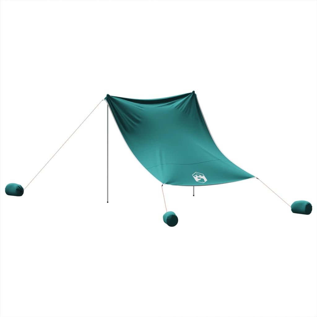 Strandluifel met zandankers 214x236 cm groen - AllerleiShop