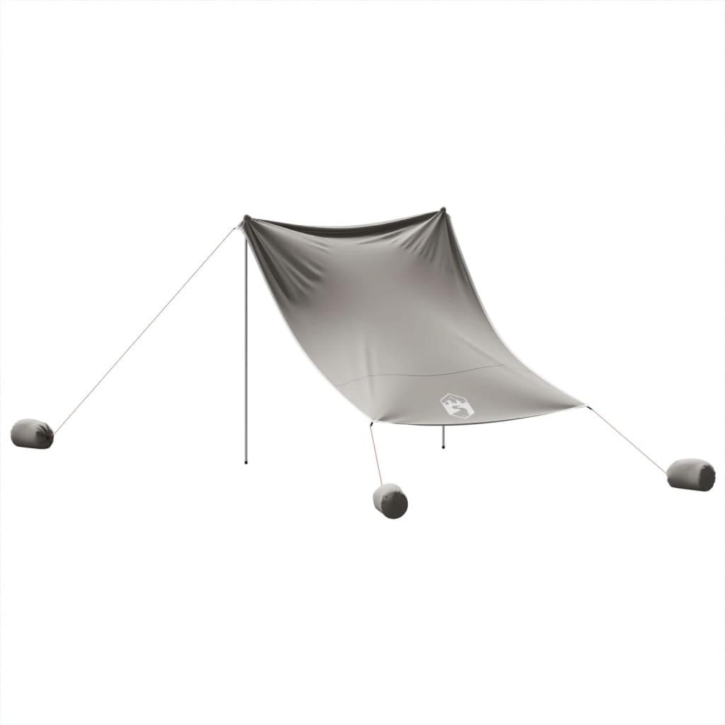 Strandluifel met zandankers 214x236 cm grijs - AllerleiShop