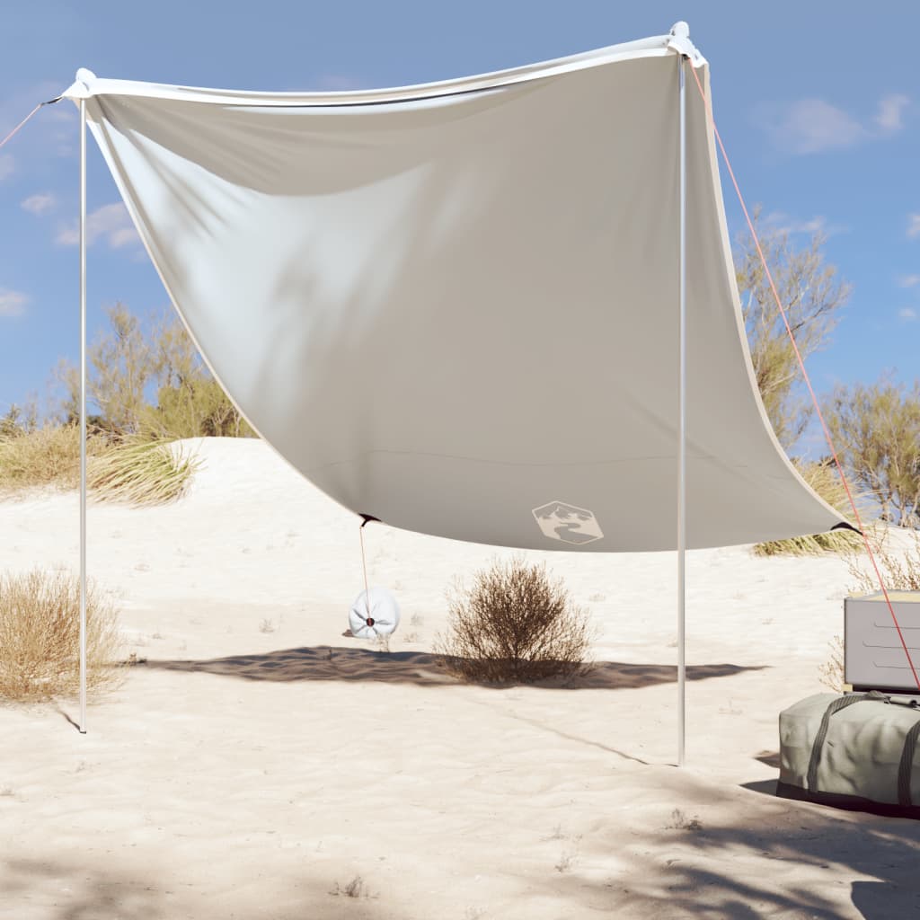 Strandluifel met zandankers 214x236 cm grijs - AllerleiShop