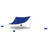 Strandluifel met zandankers 304x300 cm blauw - AllerleiShop