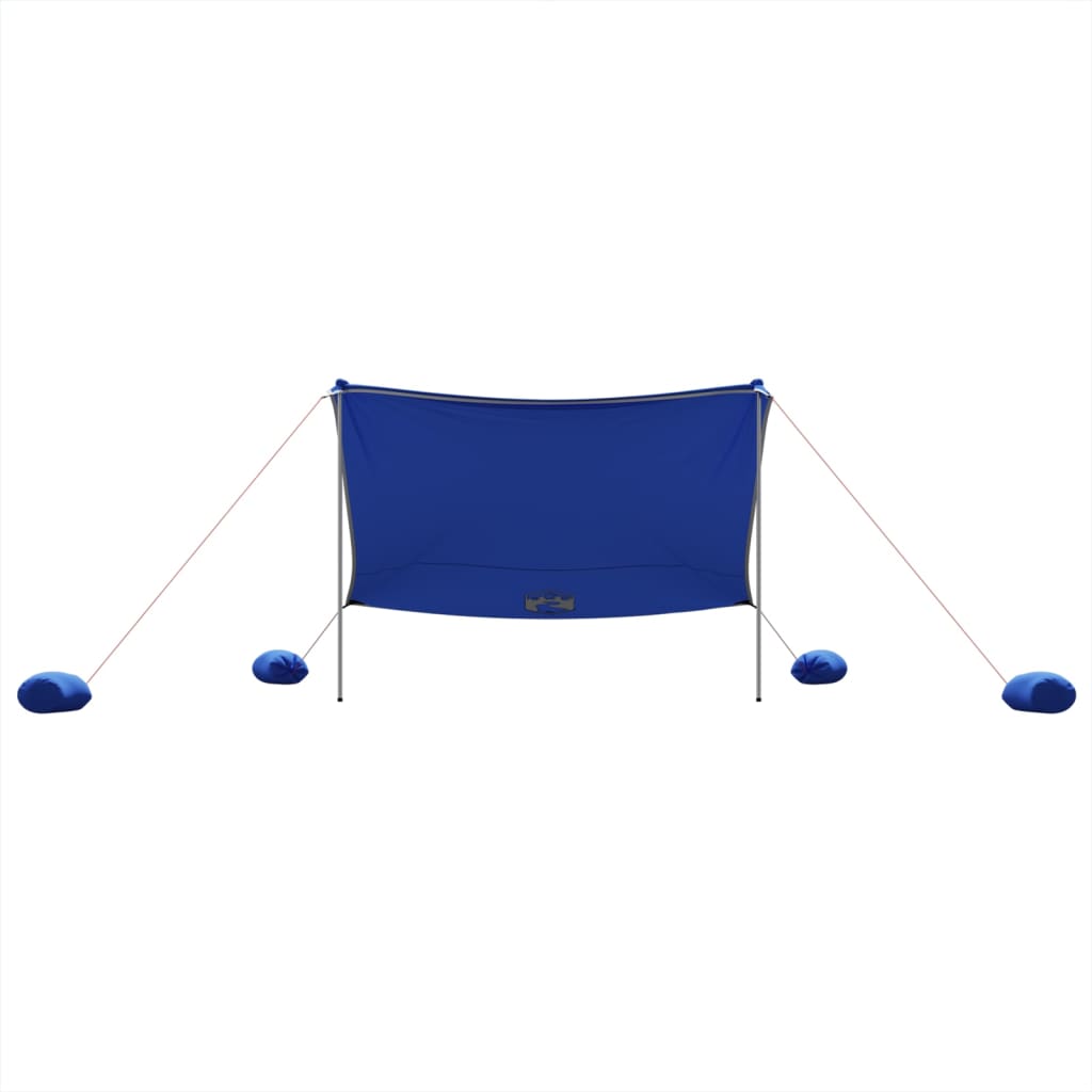 Strandluifel met zandankers 304x300 cm blauw - AllerleiShop