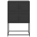 Dressoir 68,5x38,5x107 cm staal zwart