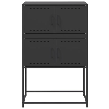 Dressoir 68,5x38,5x107 cm staal zwart