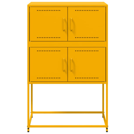 Dressoir 68,5x38,5x107 cm staal mosterdgeel - AllerleiShop