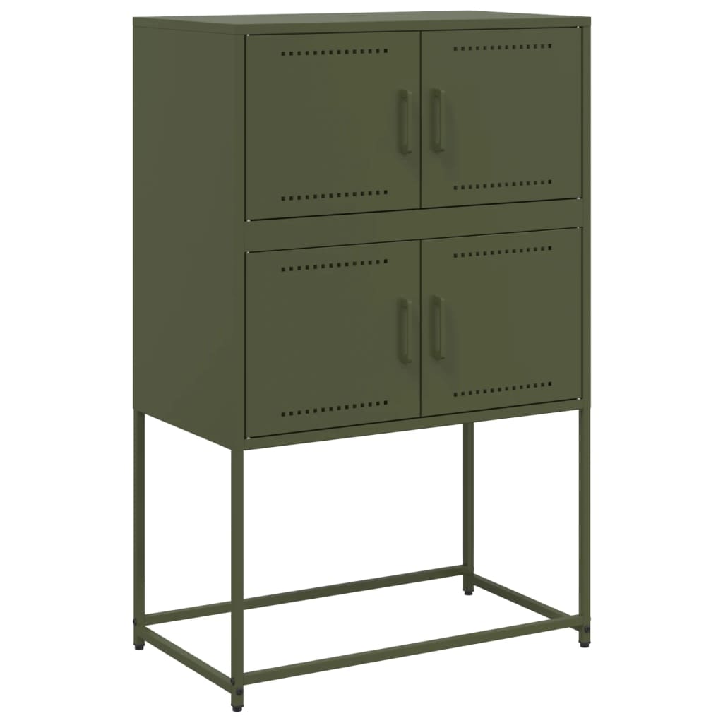 Dressoir 68,5x38,5x107 cm staal olijfgroen - AllerleiShop