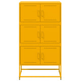 Dressoir 68,5x38,5x123,5 cm staal mosterdgeel - AllerleiShop